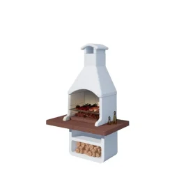 Barbecue-Linea VZ Barbecue a carbonella in cemento "barcellona" 150x90x237 cm