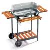 Barbecue-Ompagrill Barbecue a carbonella "60-40 alc" in acciaio inox 60,5x33x96 cm