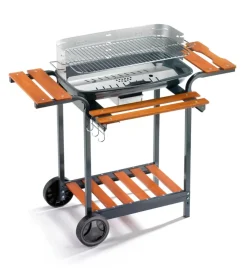 Barbecue-Ompagrill Barbecue a carbonella "60-40 alc" in acciaio inox 60,5x33x96 cm