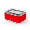 New Barbecue a carbonella portatile da tavolo "carlo" rosso 38,5x28,5 cm Barbecue