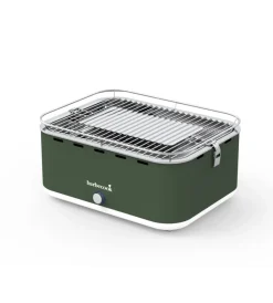 Barbecue-Barbecook Barbecue a carbonella portatile da tavolo "carlo" verde 38,5x28,5 cm