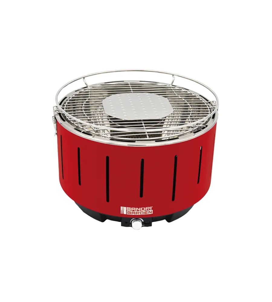 Barbecue- Barbecue a carbonella smokeless portatile da tavolo, diametro 34x24h cm - sandrigarden