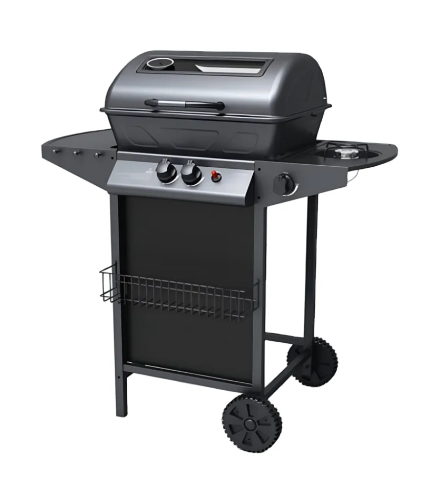 Barbecue-Arnold Barbecue a gas "nevada" con finestra in vetro 3 bruciatori
