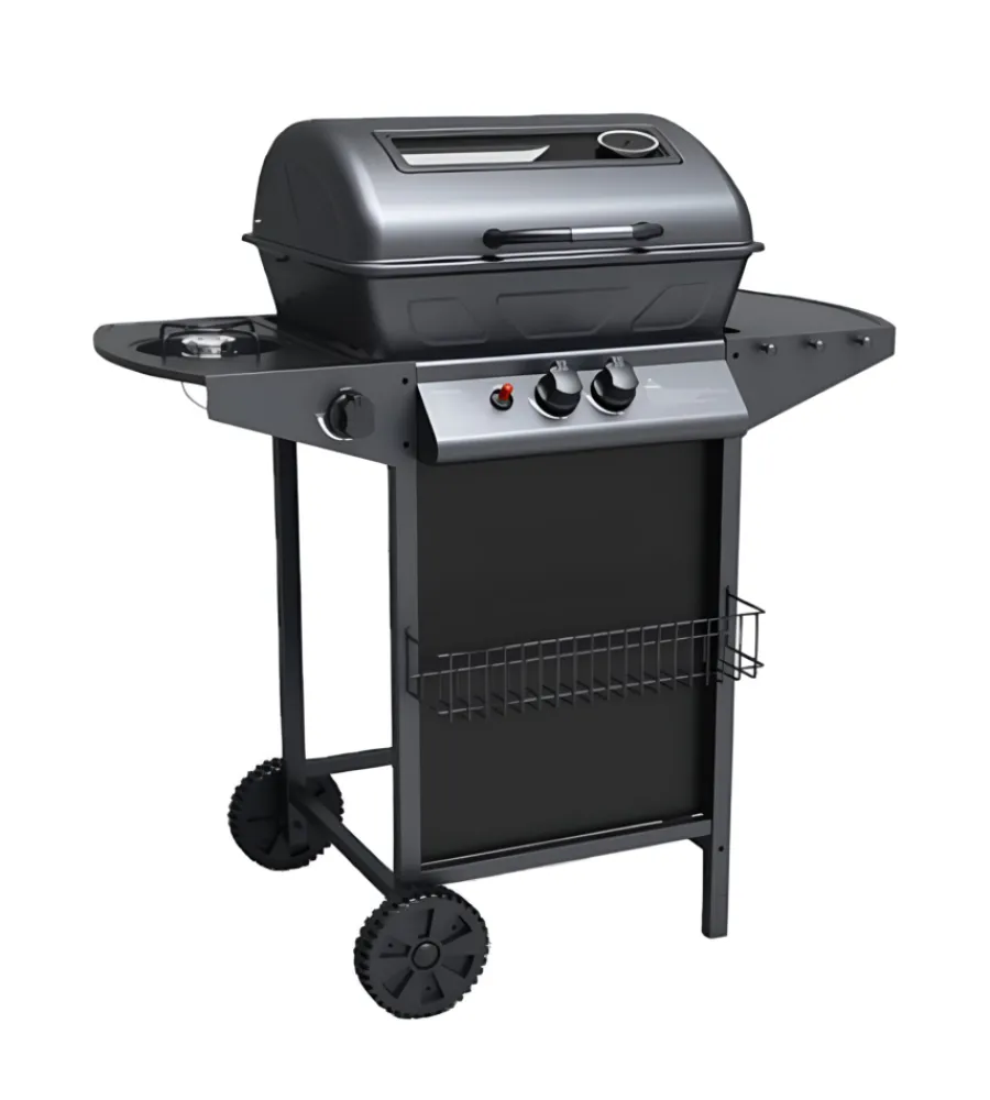 Barbecue-Arnold Barbecue a gas "nevada" con finestra in vetro 3 bruciatori