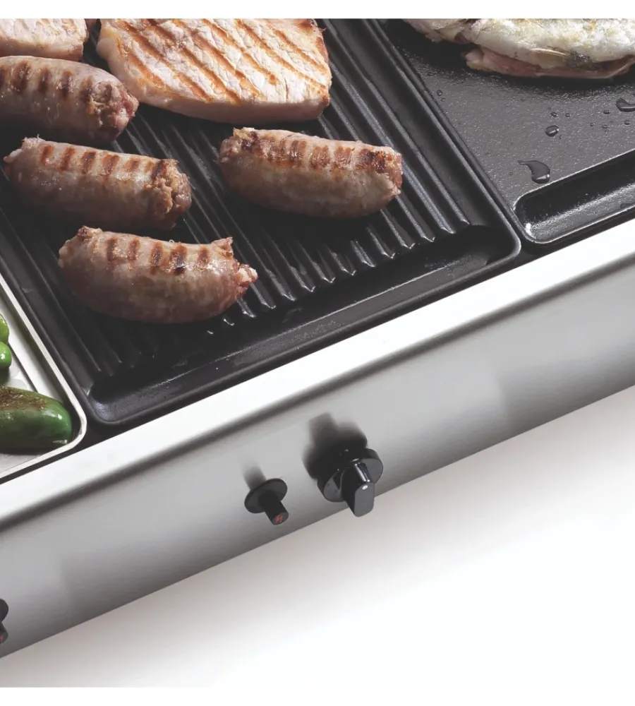 Clearance Barbecue a gas con plancha singola rigata 1 bruciatore 40x43 cm Barbecue