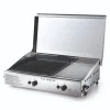 Clearance Barbecue a gas con plancha doppia e coperchio 2 bruciatori 71,5x44x24 cm Barbecue