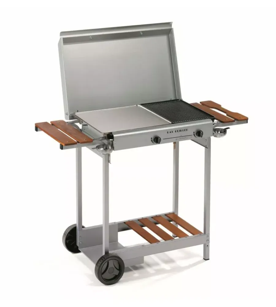 Outlet Barbecue a gas "4068" con plancha doppia 2 bruciatori 114x47x86 cm Barbecue