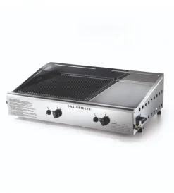 Barbecue-Ompagrill Barbecue a gas con plancha doppia 2 bruciatori 70,5x44x21,5 cm