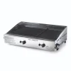 Ompagrill Barbecue|Barbecue a gas con plancha doppia rigata 2 bruciatori 70,5x44x21,5 cm