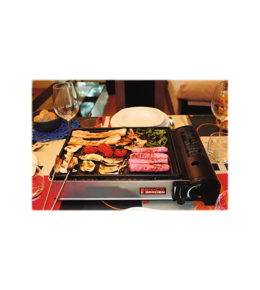 Campeggio-Sandrigarden Barbecue a gas portatile tasmania 45x33x10 cm -