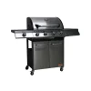 Barbecue-Sandrigarden Barbecue a gas "brasile" 4 bruciatori e fornello laterale 130x54x110 cm