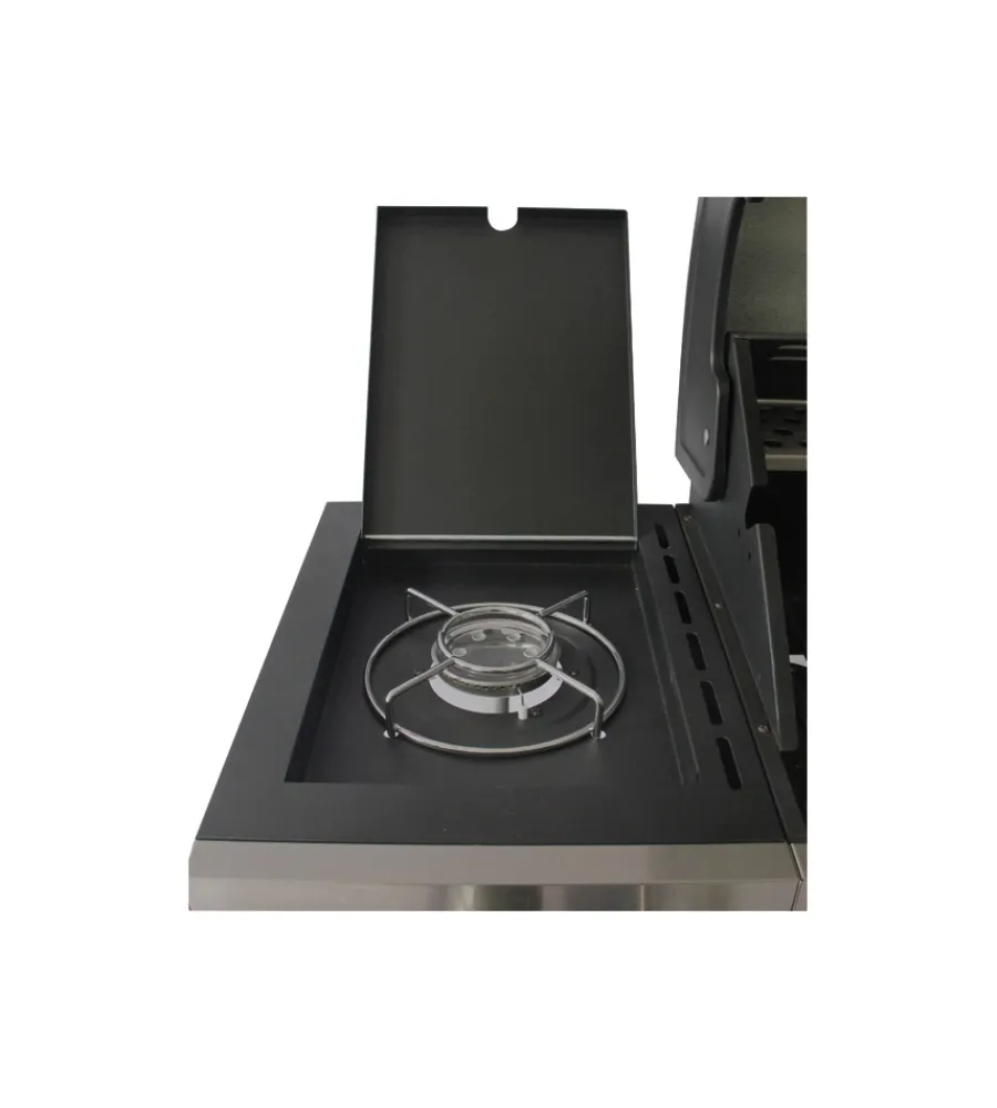 Barbecue-Sandrigarden Barbecue a gas "brasile" 4 bruciatori e fornello laterale 130x54x110 cm