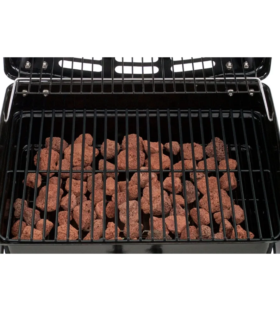 Sochef Barbecue|Barbecue a gas "pepito" con cottura a pietra lavica 2 bruciatori - cod. g20723