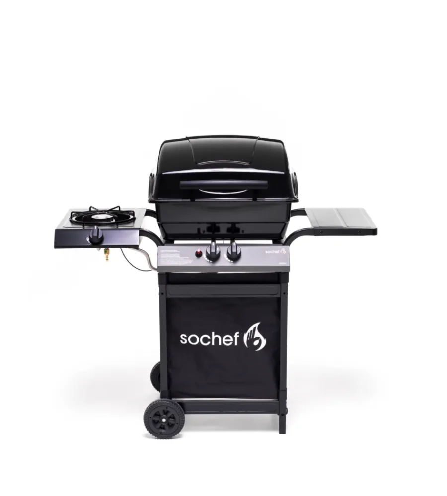 Barbecue-Sochef Barbecue a gas "piu pepito" con cottura a pietra lavica 2 bruciatori - cod. g20724