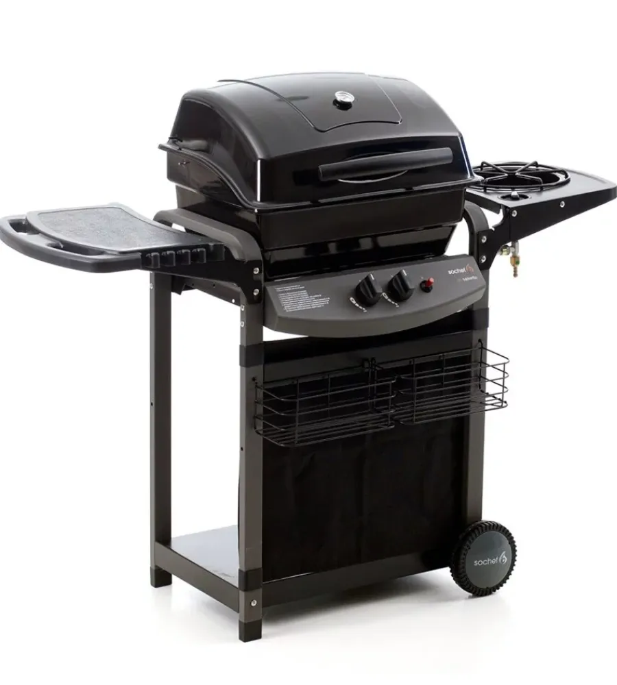 Barbecue-Sochef Barbecue a gas "piu saporillo" con cottura a pietra lavica 2 bruciatori - cod. g20513