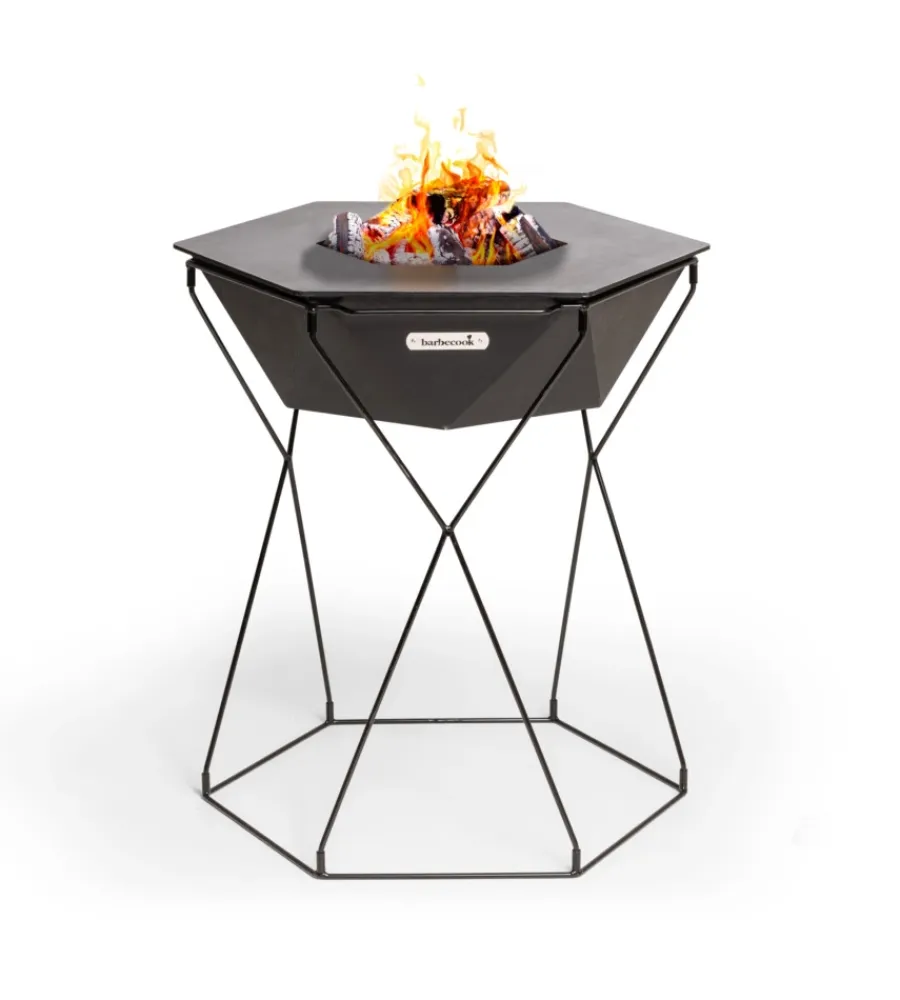 Barbecue-Barbecook Barbecue a legna "rila" in acciaio nero, diametro 75 cm