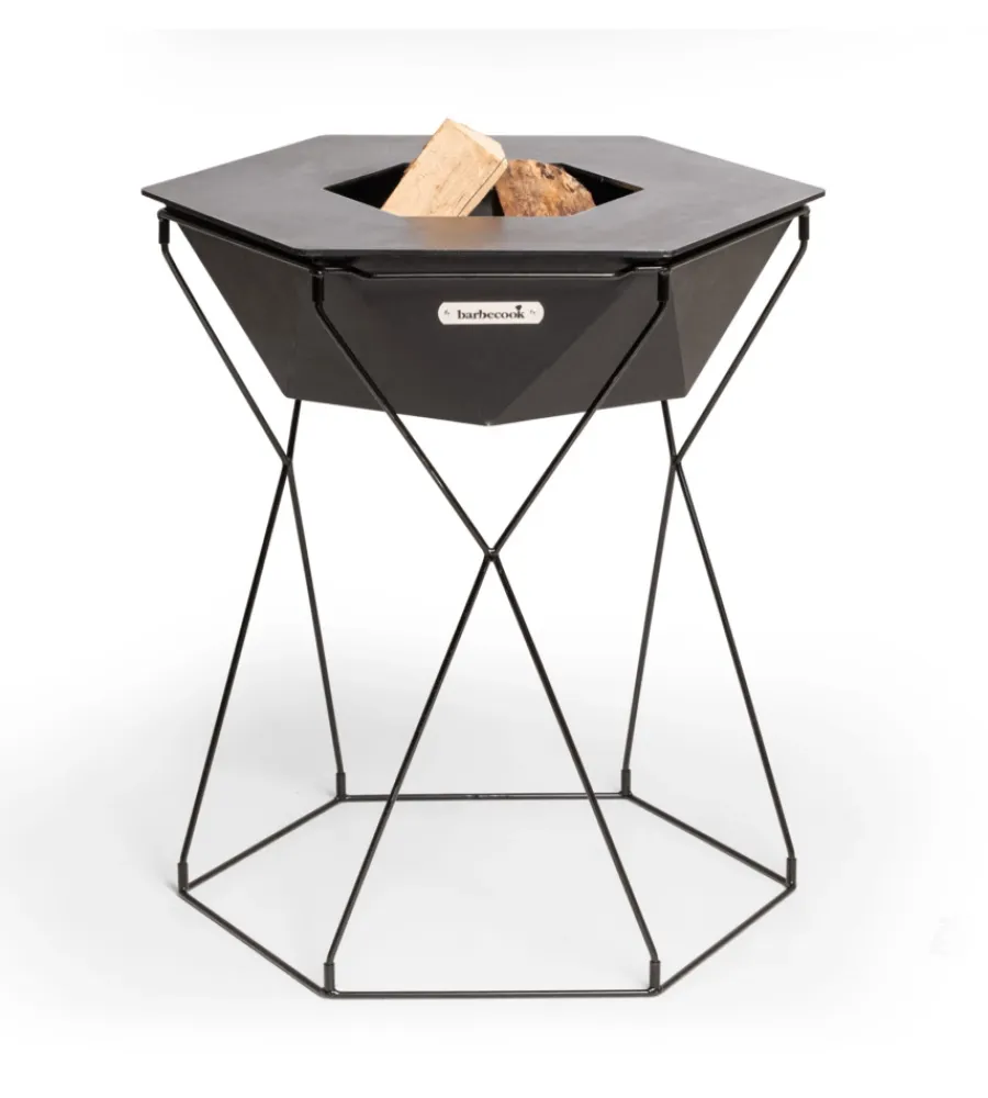 Barbecue-Barbecook Barbecue a legna "rila" in acciaio nero, diametro 75 cm
