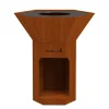 Barbecue-Barbecook Barbecue a legna "nestor" ruggine con griglia 89x90 cm
