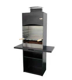 Barbecue|Barbecue a legna e carbone "tolosa" con cappa, 110x47,5x190,1 cm