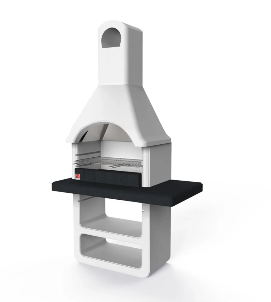 Sarom Fuoco Barbecue|Barbecue a legna o carbonella in cemento "maribor" 114x64x212,5 cm