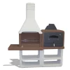 Sarom Fuoco Barbecue|Barbecue a legna o carbonella in cemento "portofino" 194x64x228,5 cm