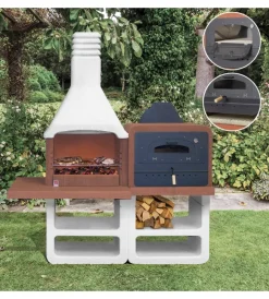 Sarom Fuoco Barbecue|Barbecue a legna o carbonella in cemento