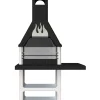 Barbecue-Sarom Fuoco Barbecue a legna o carbonella in calcestruzzo "prometeo" 125x64x215,5 cm
