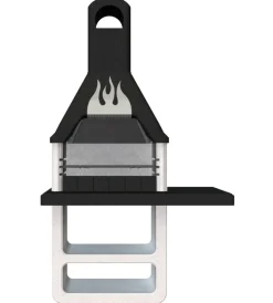 Barbecue-Sarom Fuoco Barbecue a legna o carbonella in calcestruzzo "prometeo" 125x64x215,5 cm