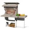 Discount Barbecue a legna o carbonella in pietra "luxor" 159x72x161,5 cm Barbecue