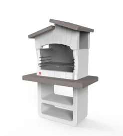 Sale Barbecue a legna o carbonella in cemento "zara" 114x64x170 cm Barbecue