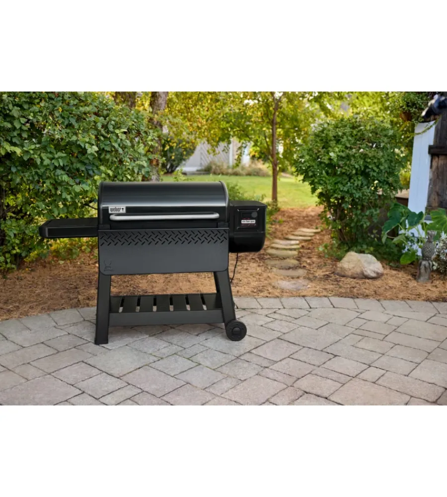 Barbecue-Weber Barbecue a pellet "smoque xl" nero con griglia 86x45 cm