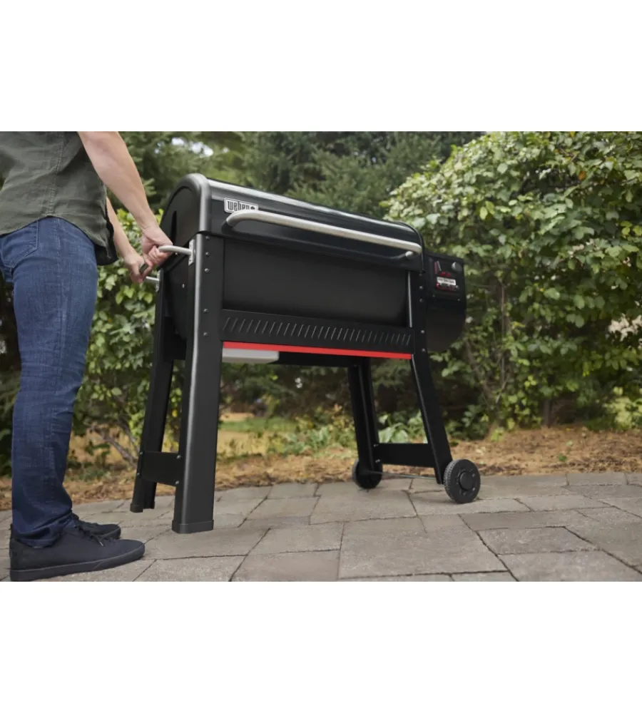 Barbecue-Weber Barbecue a pellet "smoque xl" nero con griglia 86x45 cm
