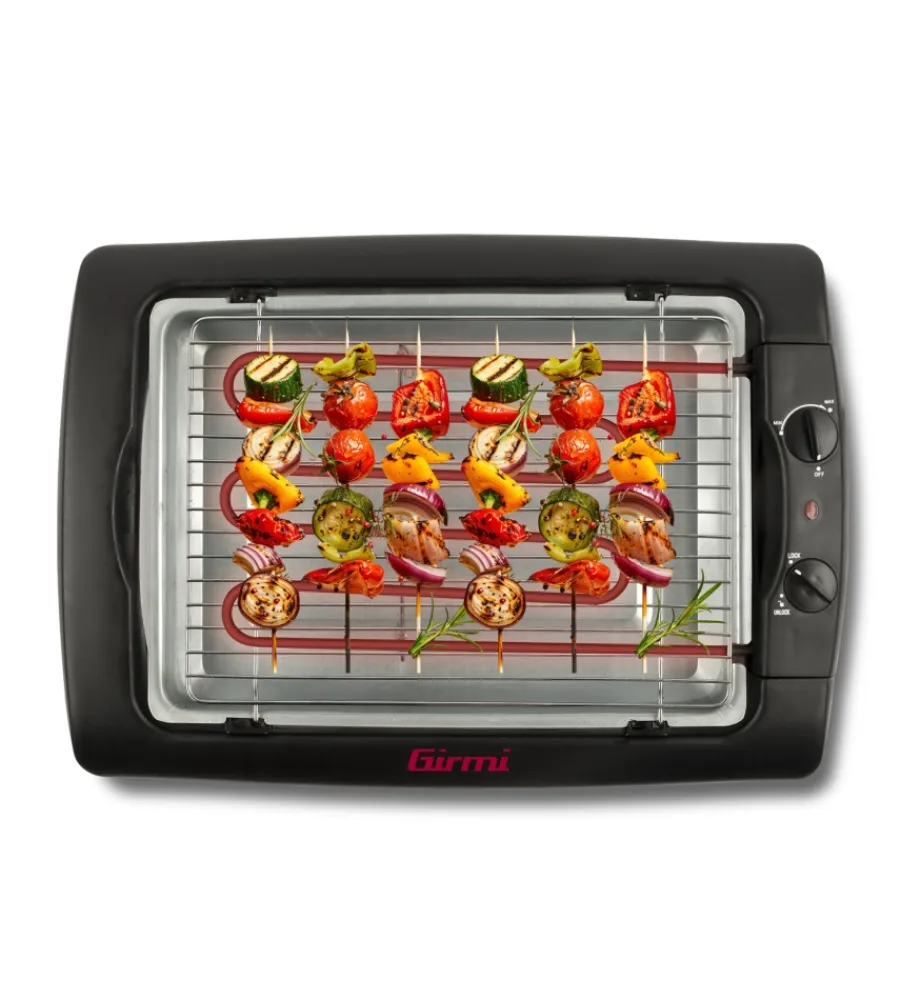 Outlet Barbecue elettrico con piedistallo e griglia 34x24,5 cm Barbecue