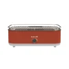 Best Barbecue elettrico da tavolo "e-carlo" in acciaio inox rosso griglia 38,5x28,5 cm Barbecue