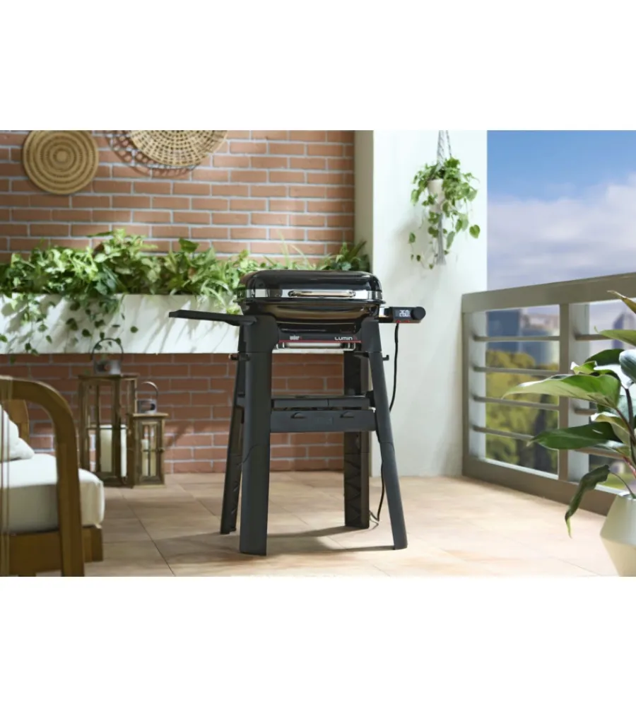 Barbecue-Weber Barbecue elettrico "lumin compact smart" nero con griglia 43x28 cm