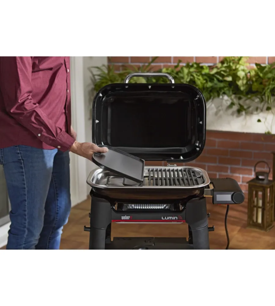 Barbecue-Weber Barbecue elettrico "lumin compact smart" nero con griglia 43x28 cm