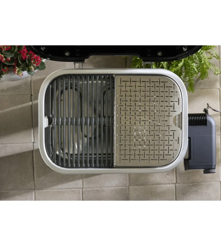 Outlet Barbecue elettrico "lumin smart black" nero con griglia 49x33 cm Barbecue