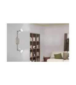 Illuminazione Per Interno-Eglo Barra a soffitto da interno "buzz led" grigio 2 luci 3000k