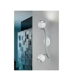 Illuminazione Per Interno-Eglo Barra con 2 faretti led "bimeda" in acciaio, gu10