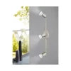 Illuminazione Per Interno-Eglo Barra led a soffitto da interno "buzz led" grigio 3 luci 3000k
