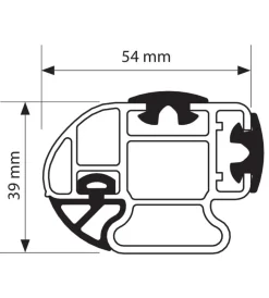 Portaggio-Nordrive Barra portatutto alluminio - 180 cm  n10045