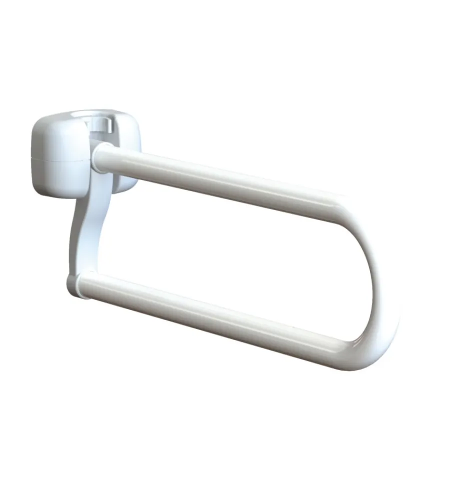 Accessori Bagno- Barra ribaltabile in acciaio laccato, 80 cm