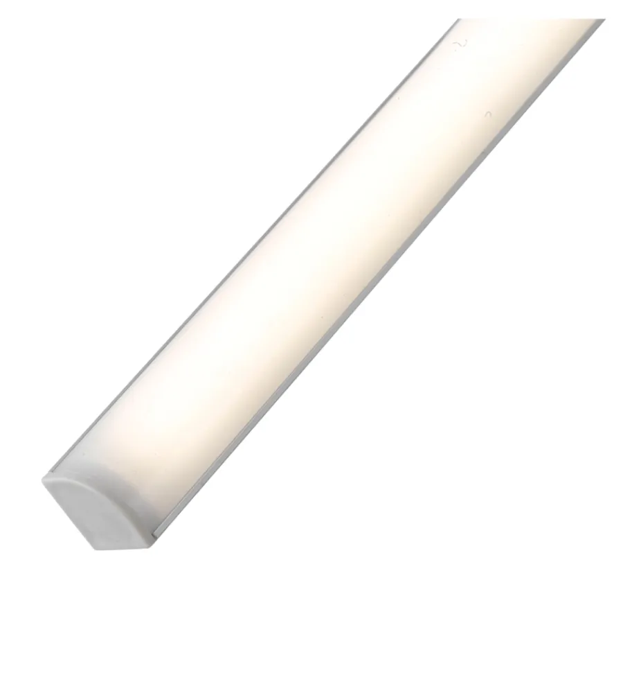 Illuminazione Per Interno- Barra sottopensile angolare led "unix 60" con diffusore silver, 800 lm 4000 k