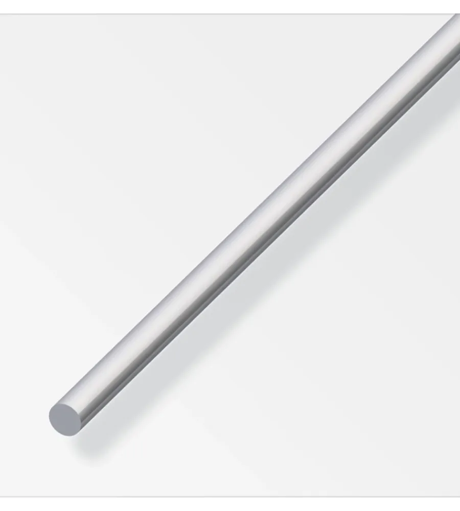 Ferramenta Per Mobili E Infissi-Alfer aluminium Barra tonda 8 acciaio inox 1 metro.