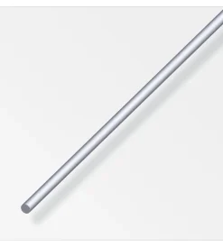 Alfer aluminium Ferramenta Per Mobili E Infissi|Barra tonda 7,5 alluminio naturale - 1 metro.