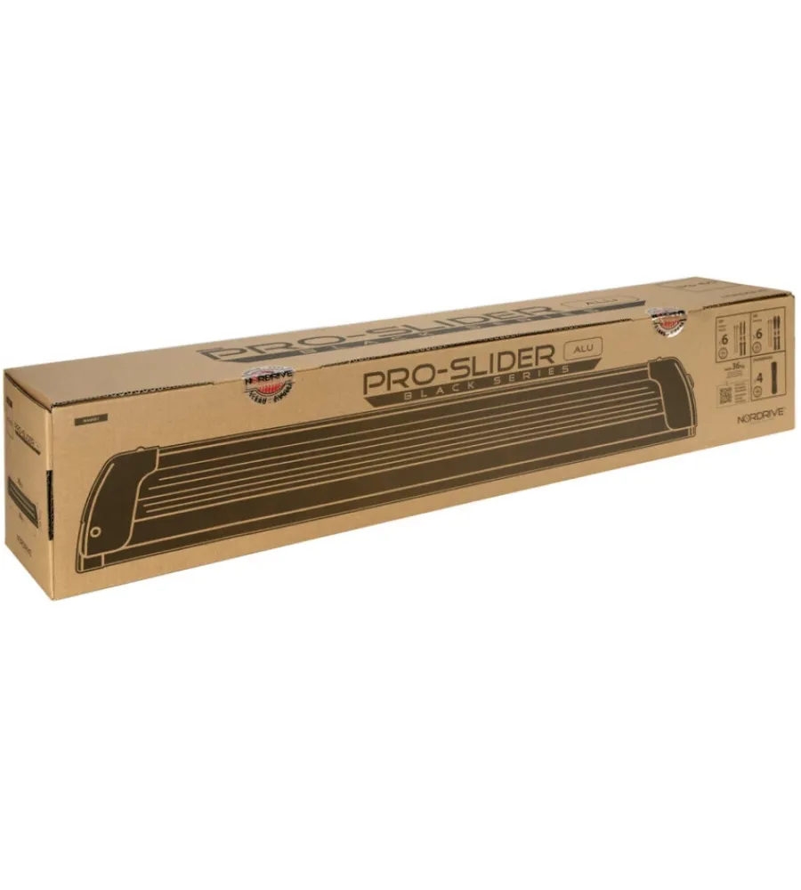 Nordrive Portaggio|Barre portasci in alluminio "pro sliders ps-60" nero - n40001