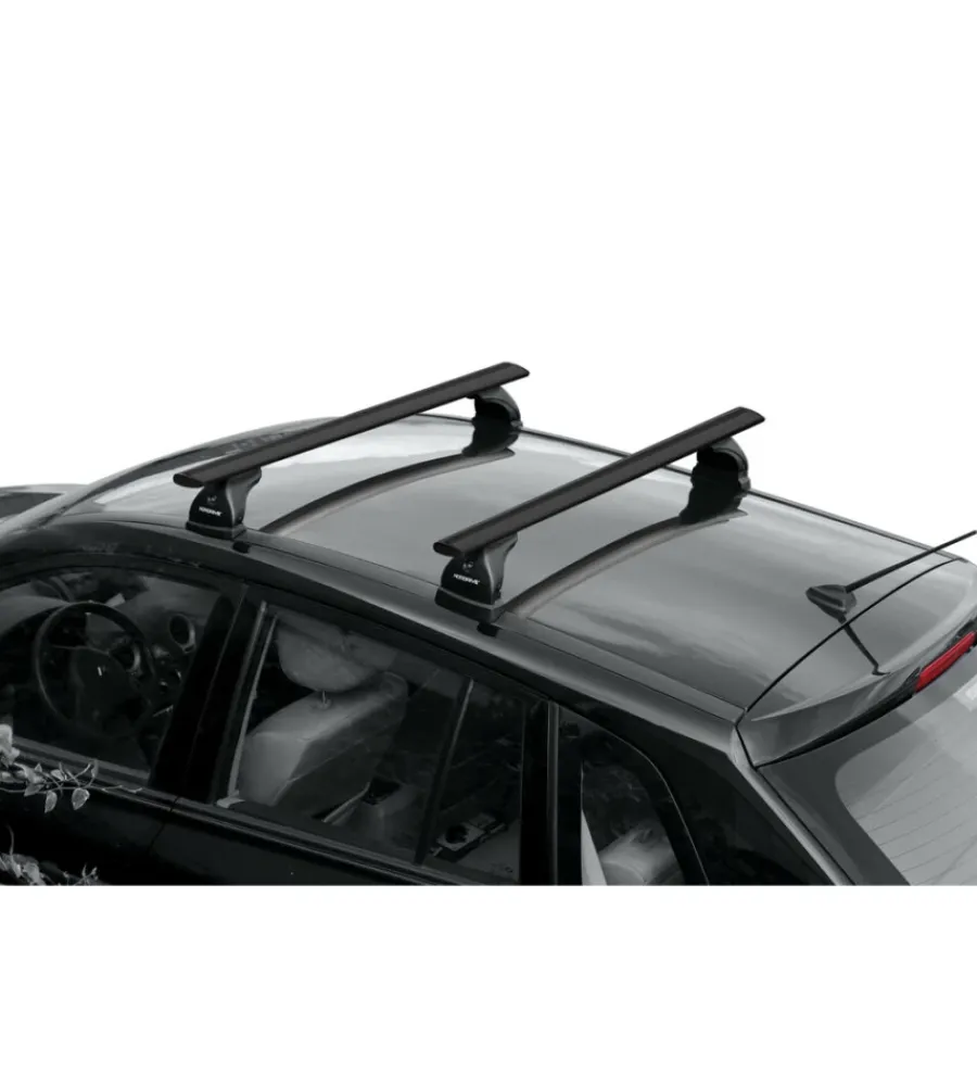 Portaggio-Nordrive Barre portatutto "evos silenzio black" in alluminio xl 140 cm - n15082