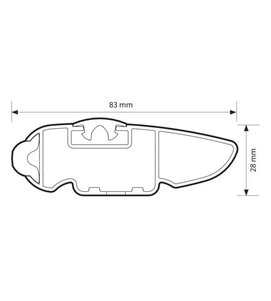 Portaggio-Nordrive Barre portatutto "evos silenzio black" in alluminio xl 140 cm - n15082