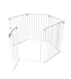 Sale Barriera di sicurezza per bambini armonia in metallo verniciato colore bianco 120x74 cm Cancelletti