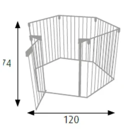 Sale Barriera di sicurezza per bambini armonia in metallo verniciato colore bianco 120x74 cm Cancelletti